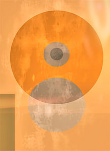 Abstrakt in Orange und Gelb