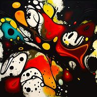 Deel 2 Opspattende vloeistoffen, abstract modern