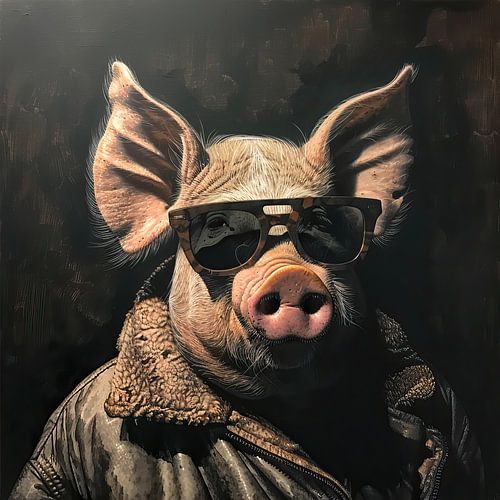 Pig Hipster | Hog in Haute Couture