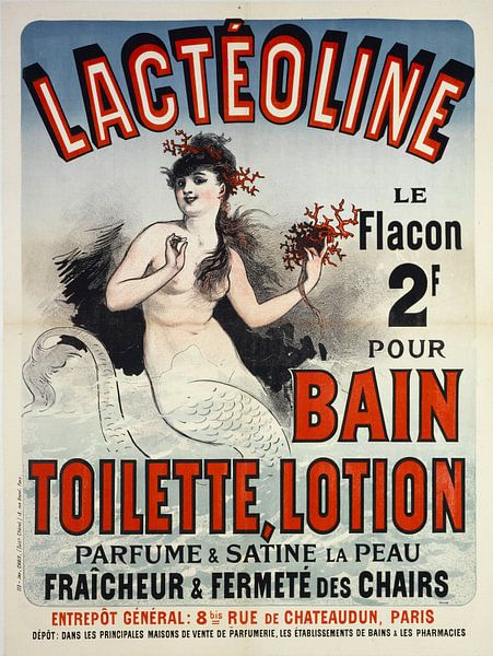 Meerjungfrau in Badesalz-Werbung 1884 von Atelier Liesjes