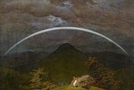 Mountain landscape with rainbow, Caspar David Friedrich - ca. 1809 by Het Archief thumbnail