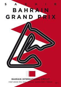 Mein F1 BAHRAIN Rennstrecke Minimal Poster