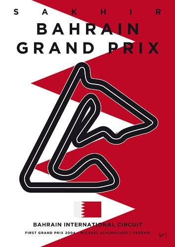 My F1 BAHRAIN Race Track Minimal Poster