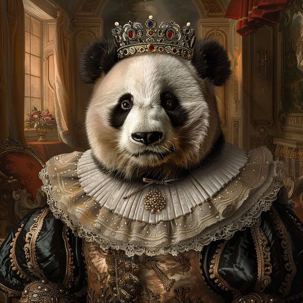 Royal panda in baroque style by Poster Art Shop