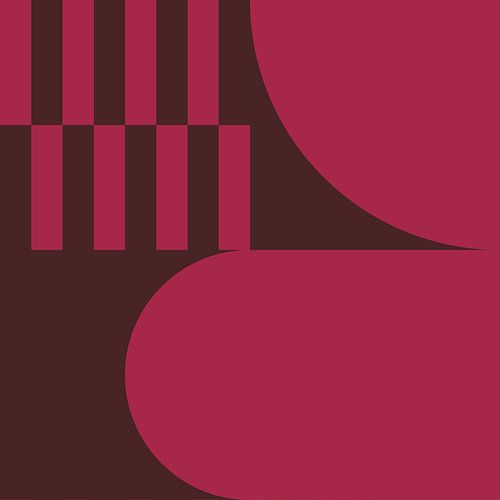 70s Retro formes abstraites multicolores en violet et marron II