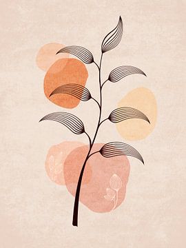 Boho Leaves 01 by Emel Tunaboylu by The Artcircle