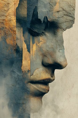 abstract fictief muur portret vrouw