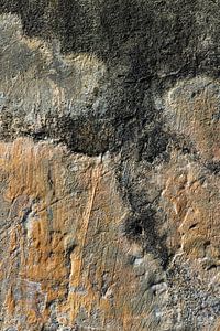 Abstrait en gris avec accent orange.