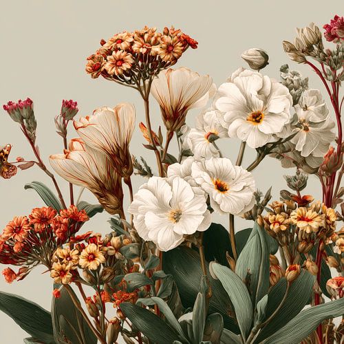 Floral bouquet in Earthy Elegance Botanical Composition