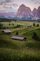 Seiser Alm tijdens zonsonderganga