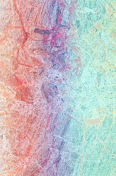 Abstract in pastelkleuren van Diana Mets