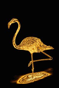 Gouden flamingo