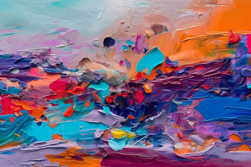 Abstract Artwork With Purple Shades by Maarten Knops