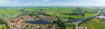 Blokzijl aerial view during summer in The Netherlands