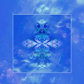 Ornament "dark Blue " in blue by Claudia Gründler