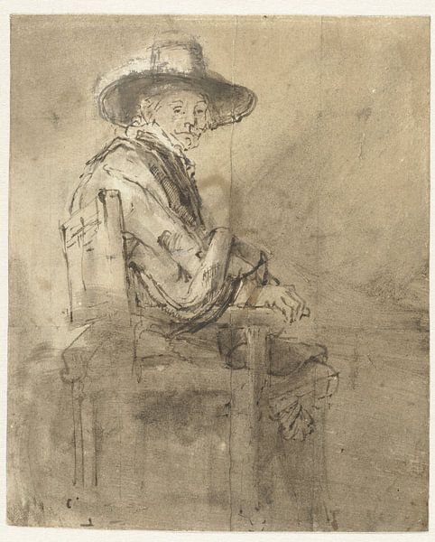 Sitzender Stahlbauer: Jacob van Loon, Rembrandt van Rijn von Ed z'n Schets