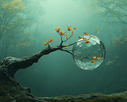 Autumnal Enchantment Caught in Glass