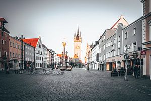 Straubing stadsplein Beieren Neder-Beieren van Thilo Wagner