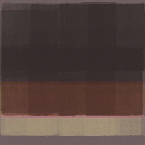 Taupe, bruin, wit. Abstract kleurrijk schilderij geïnspireerd door Mark Rothko