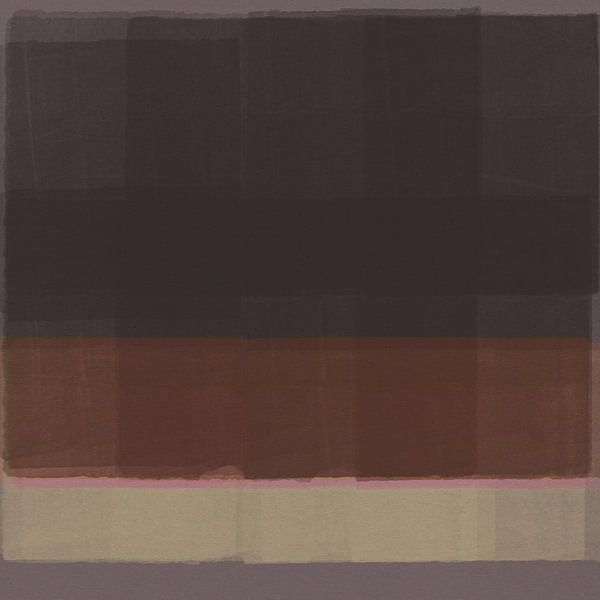 Taupe, bruin, wit. Abstract kleurrijk schilderij geïnspireerd door Mark Rothko van Dina Dankers