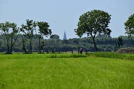 Spaziergänger an einem warmen Sommertag von Erik Buitenhuis