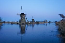 Kinderdijk molens in de winter