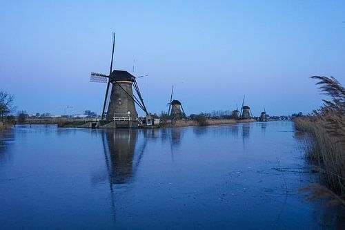 Kinderdijk molens in de winter