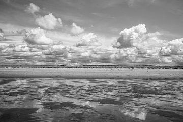 strand in zwart & wit van Jan Fritz