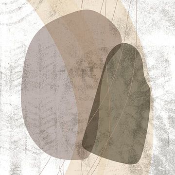 Peinture abstraite aux couleurs neutres sur Art minimaliste abstrait