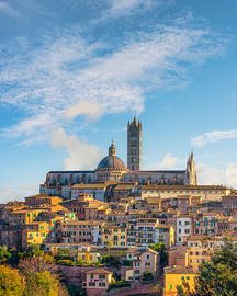 Cathédrale de Sienne et horizon de la ville, Toscane, Italie sur Stefano Orazzini