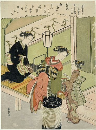 Suzuki Harunobu - Tree Peony_ Chozan of Chojiya (Chojiya uchi...