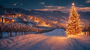 Le vignoble dans l'esprit de Noël