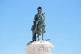 Statue of King Jose in Commerce Square (Praca do Comercio) in Lisbon, Portugal by Eye on You