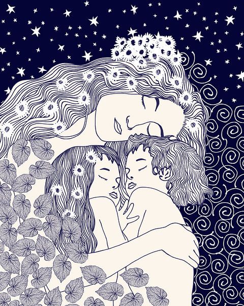 Mutter und Zwillinge von Cats & Dotz