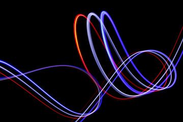 Lightpainting rouge blanc bleu sur shoott photography