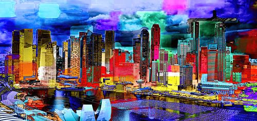 Traduction artistique Skyline Singapour