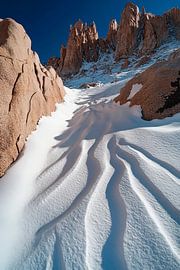 Schneeverwehungen im Gebirge von Poster Art Shop