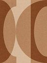 Moderne abstracte geometrische collage in bruin en beige nr. 4 van Dina Dankers thumbnail
