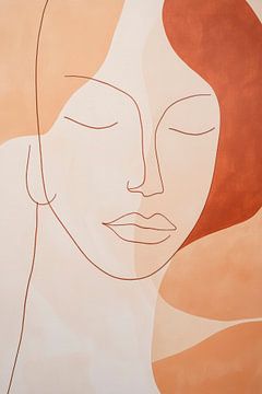 Harmonious portrait in earthy tones by Poster Art Shop
