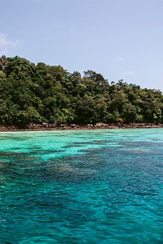 Surine island in Thailand with clear blue water
