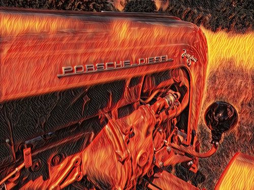 Tracteur Porsche junior style flamme