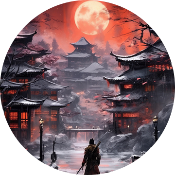 De Samurai In Japan van Digitale Schilderijen