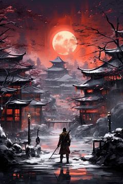 De Samurai In Japan van Digitale Schilderijen