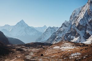 Uitzicht op de bergen van Nepal