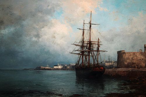 Saint-Malo onder een zware hemel