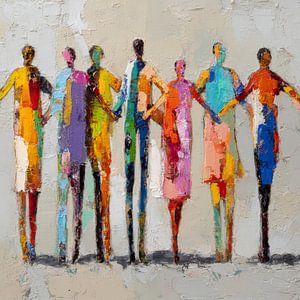 Bunte Stehfiguren
