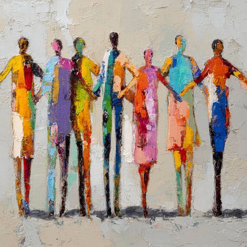 Colourful Standing Figures