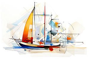 Voilier abstrait