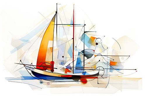 Segelboot abstrakt