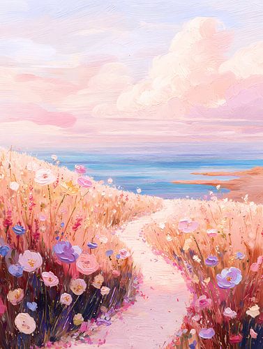 Pastel Coastal Dreamscape Path
